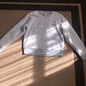 PINK Victorias Secret Sherpa Crew Neck — Gray